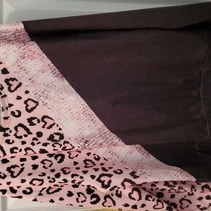 Pink heart leopard print/black